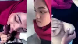 Ukhti Kerudung Merah, Mulut Penuh Crot, Nikmatin Tiap Tetes
